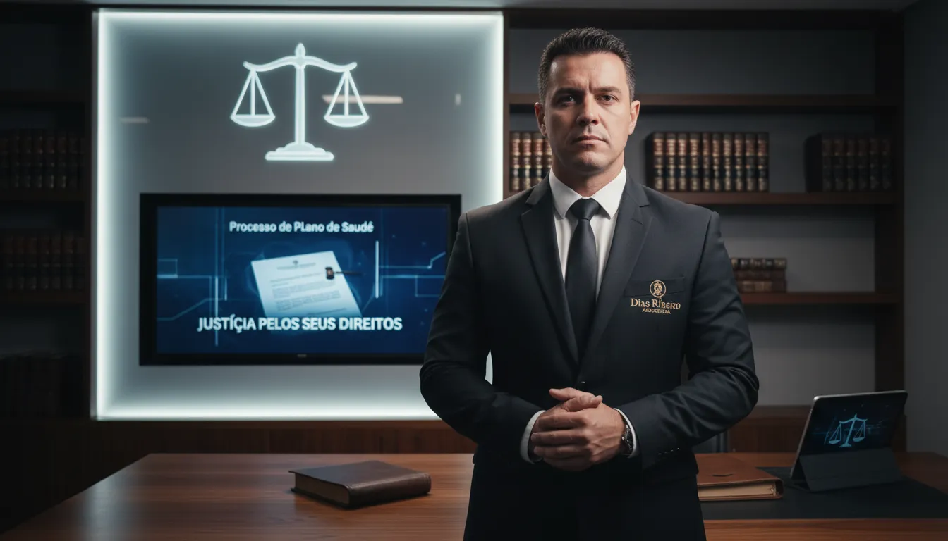 Proteção de direitos. Um advogado em Amargosa representa um cliente em uma ação complexa contra o plano de saúde.