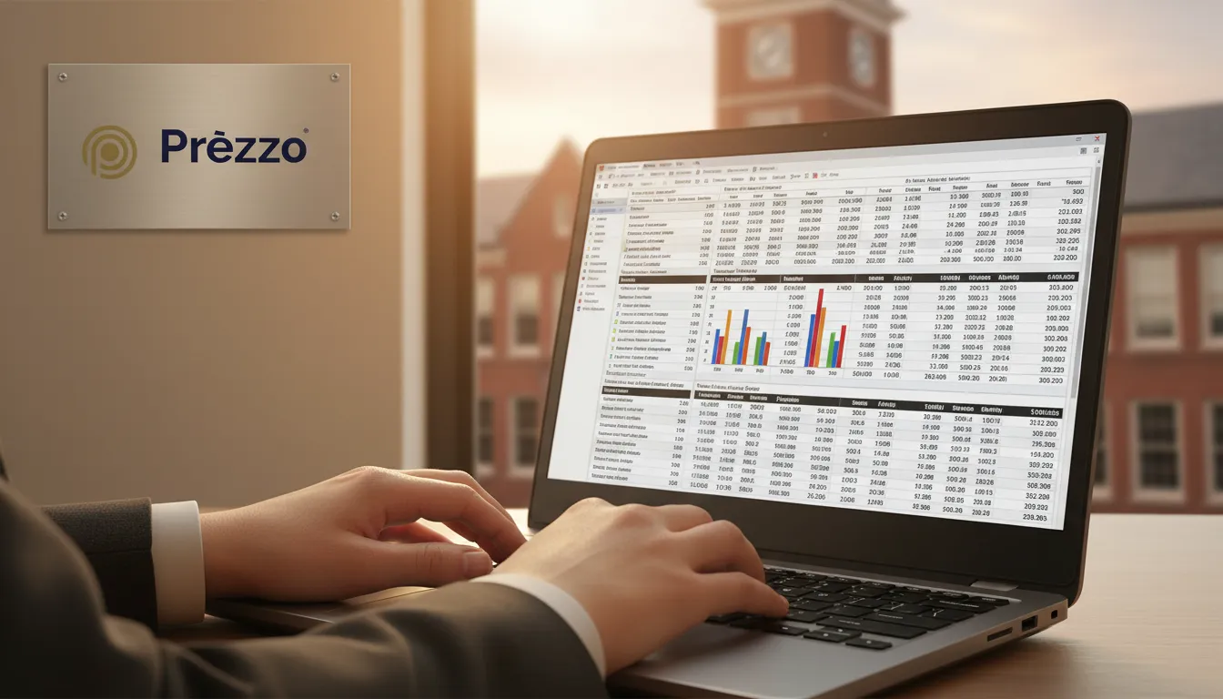 Detalhe das mãos de um contador digitando, representando o Escritório de Contabilidade Especializado em Escolas e a precisão na gestão financeira.