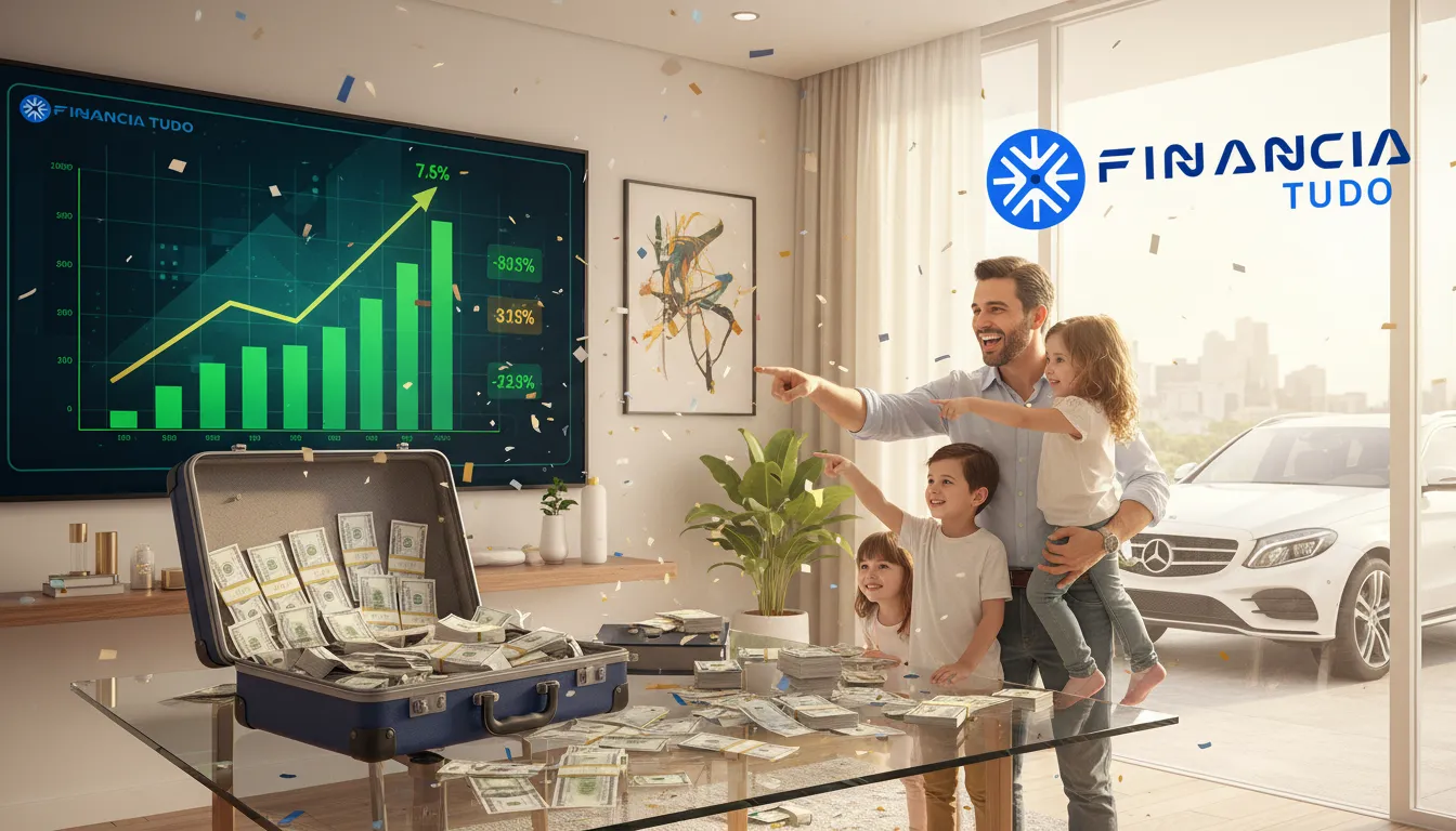 Afiliado de crédito comemorando o sucesso financeiro após evitar os erros com o apoio da Financia Tudo.