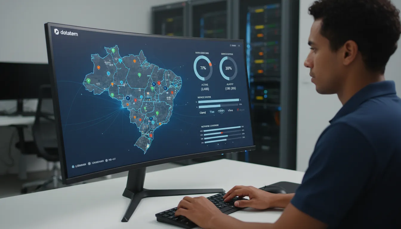 Plataforma Datatem gerencia conectividade LPWAN, otimizando milhares de dispositivos IoT e redes móveis para empresas no Brasil.