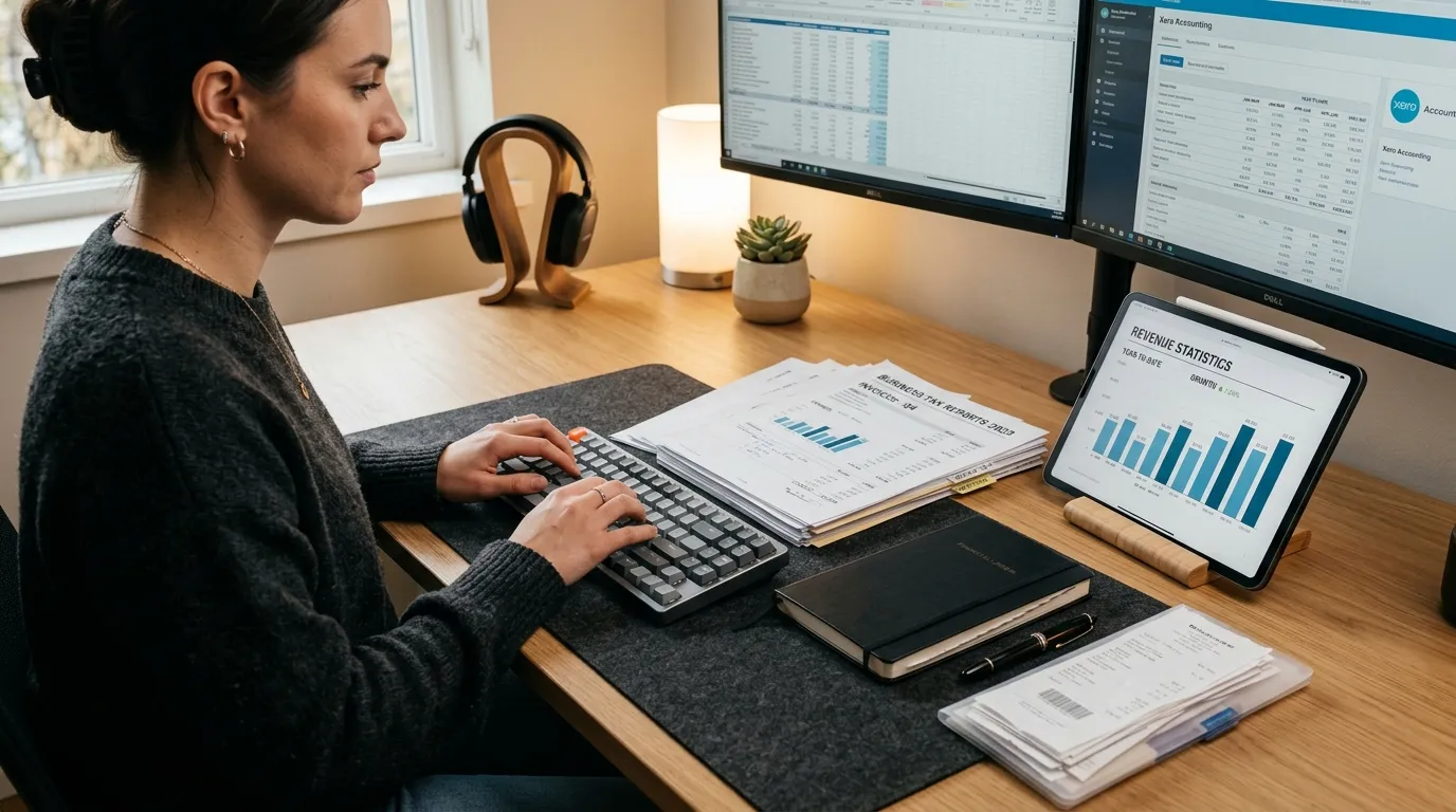 Gestão fiscal e financeira com contabilidade para infoprodutores e produtos digitais.