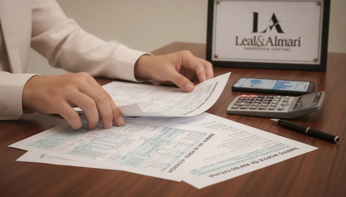Mãos organizando documentos financeiros para declarar investimentos no IR, incluindo extratos e informes de rendimentos.