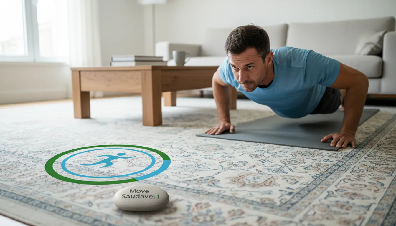 Homem fazendo flexões, um dos melhores exercícios em casa para queimar gordura e fortalecer o corpo.