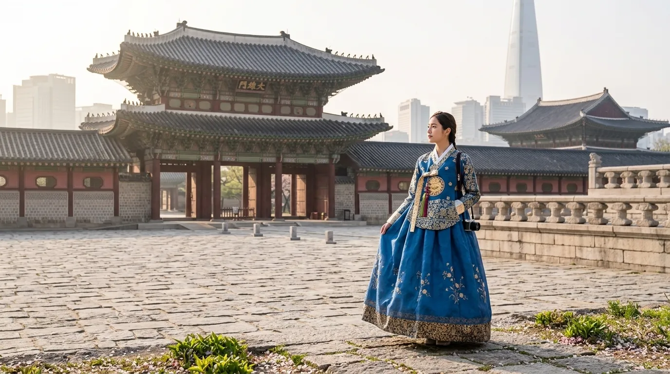Passeios historicos no palacio para estimar quanto custa viajar para Coreia do Sul.