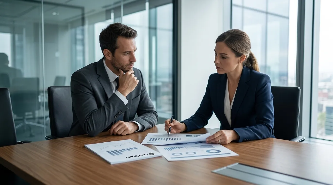 Reunião executiva para prevenir incidente certificado digital e proteger clientes.