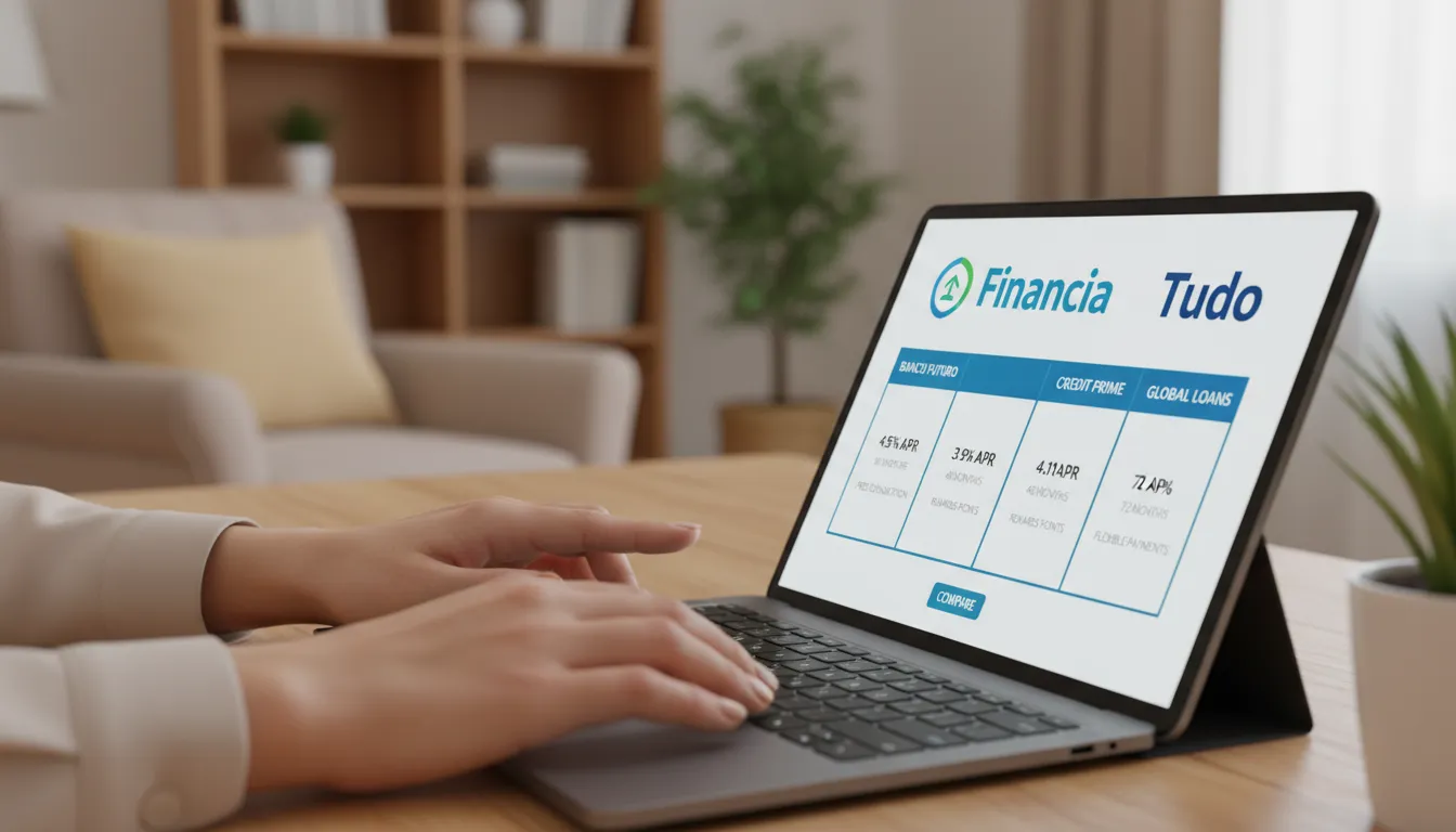 Cliente comparando diversas opções para trocar financiamento por crédito, garantindo as melhores condições.