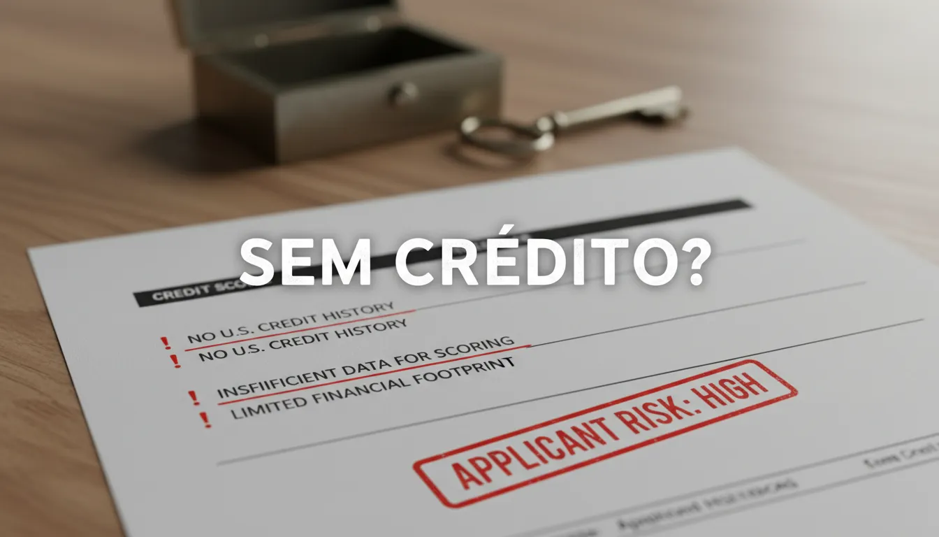 Imagem focada em um relatório de score de crédito, ilustrando as dificuldades de aluguel nos eua para imigrantes.