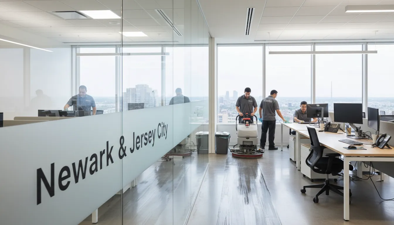 A modern office space professionally cleaned, highlighting Floor to Ceiling Cleaning Services' trusted cleaning services for commercial spaces.