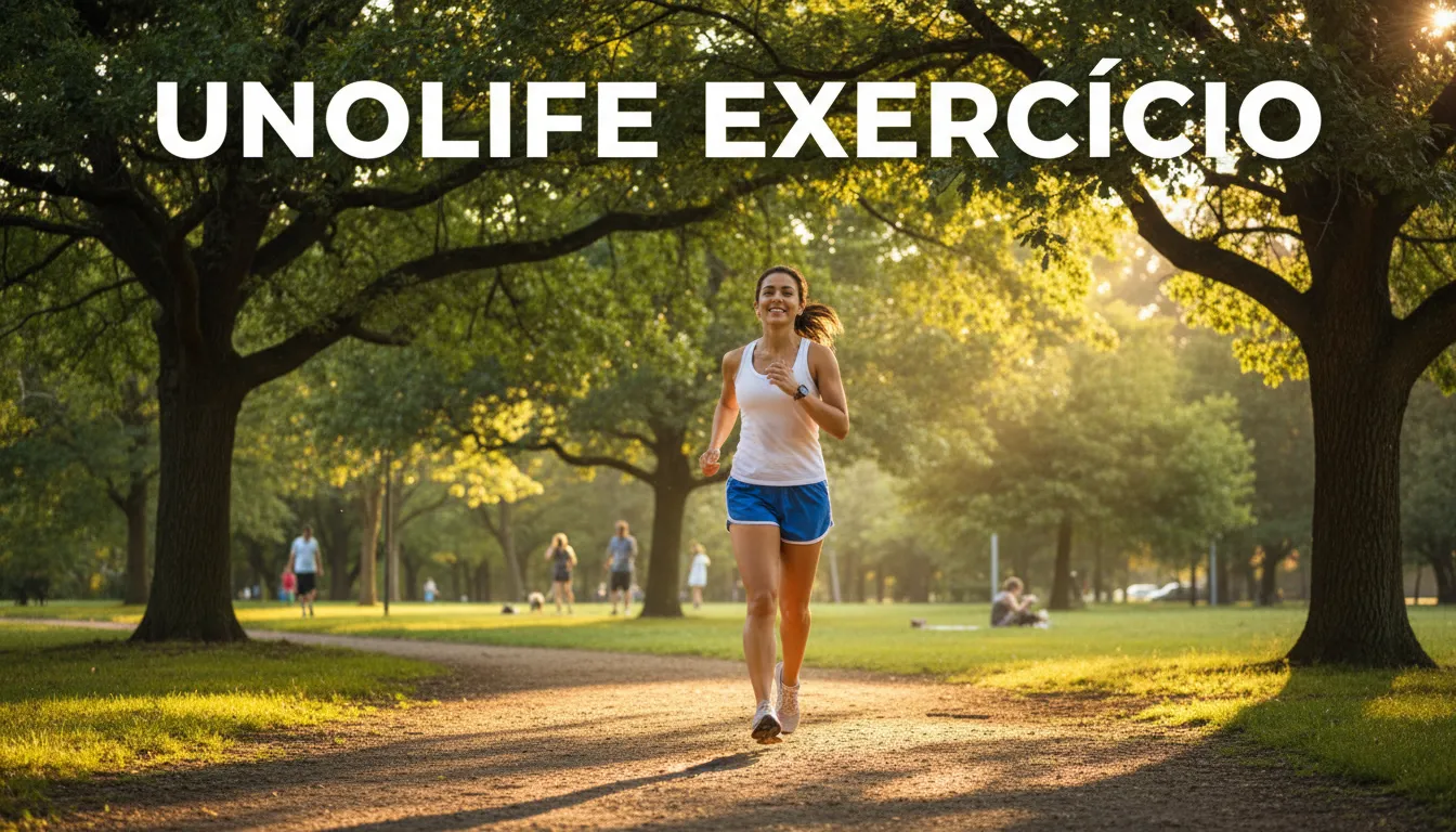 Pessoa se exercitando ao ar livre para evitar o burnout, destacando a importância da atividade física com Unolife.