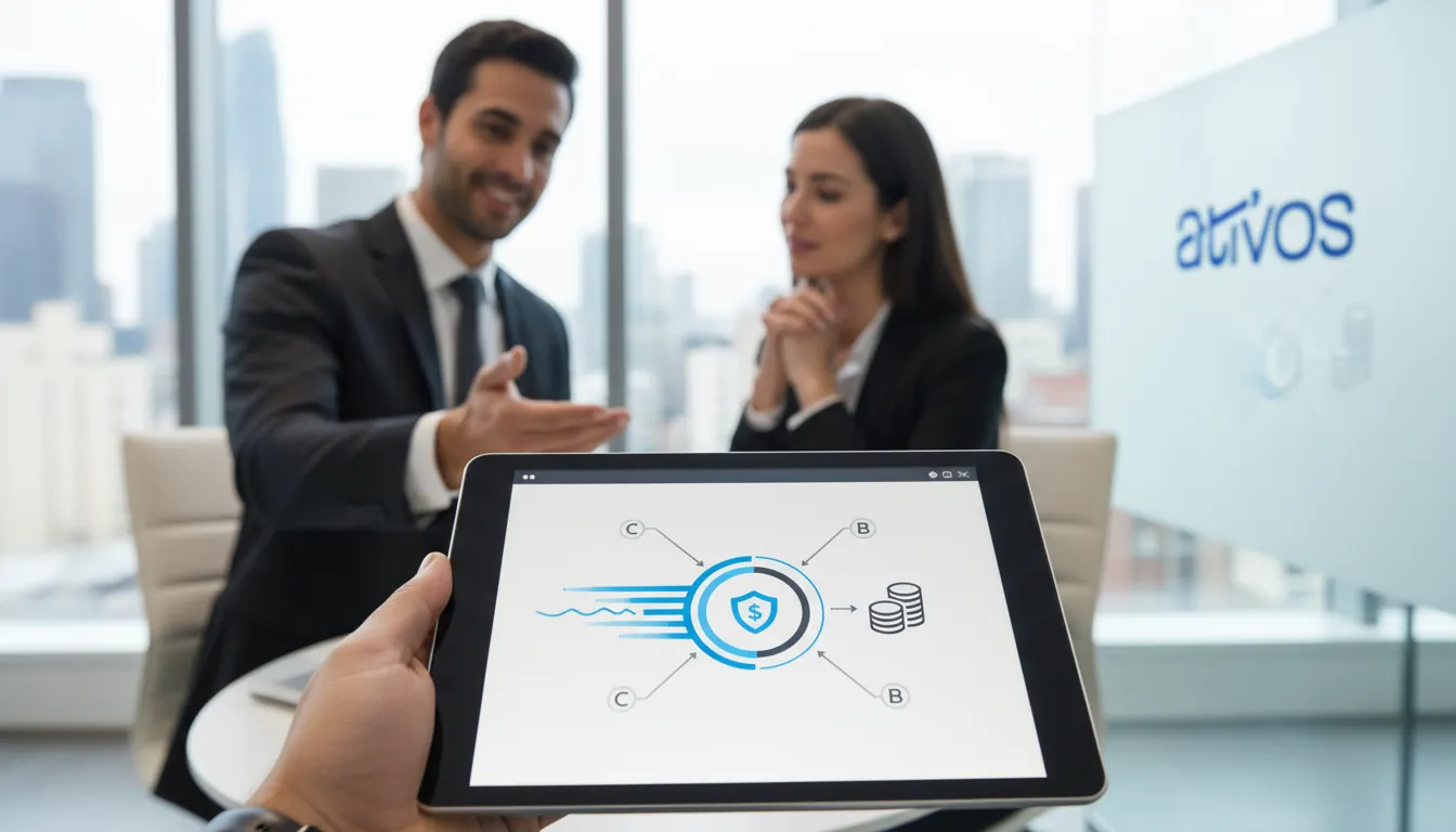 Interface digital da Ativos conectando credores e brokers para um precatorio facil e seguro, agilizando a antecipação de crédito.