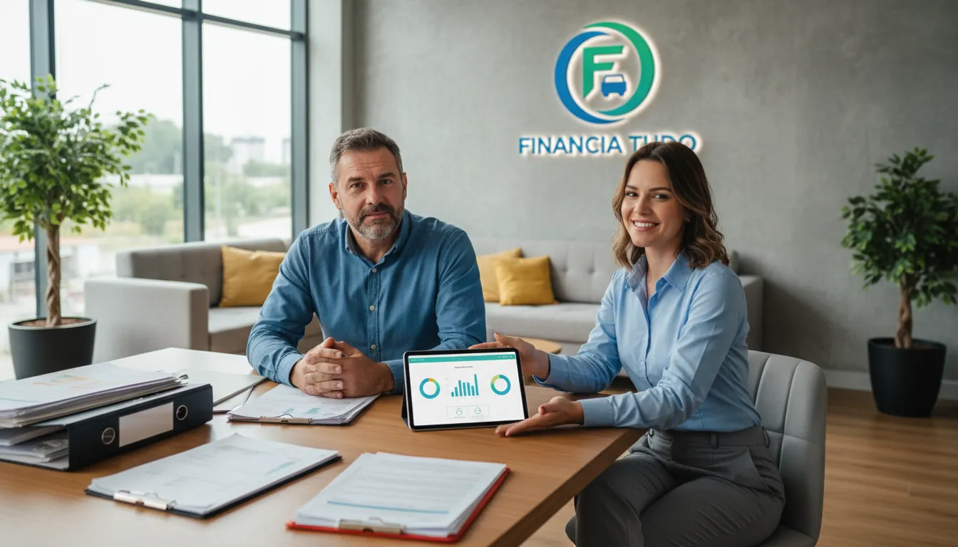 Consultor da Financia Tudo simplifica as complexidades do financiamento caminhão autônomo, oferecendo clareza e soluções personalizadas ao cliente.