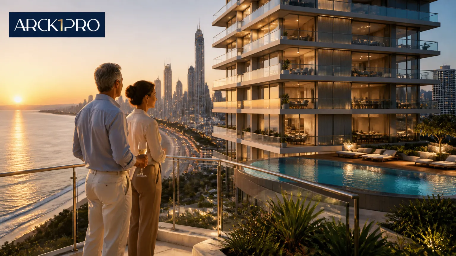 Empreendimento imobiliário litorâneo de alto padrão avaliado pelo potencial de VGV.
