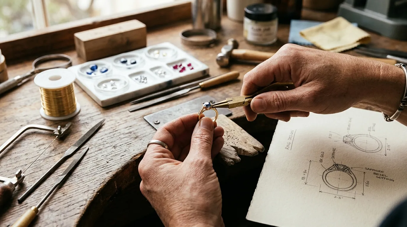 Produção artesanal de joias refinadas desenhando o futuro da moda brasileira.