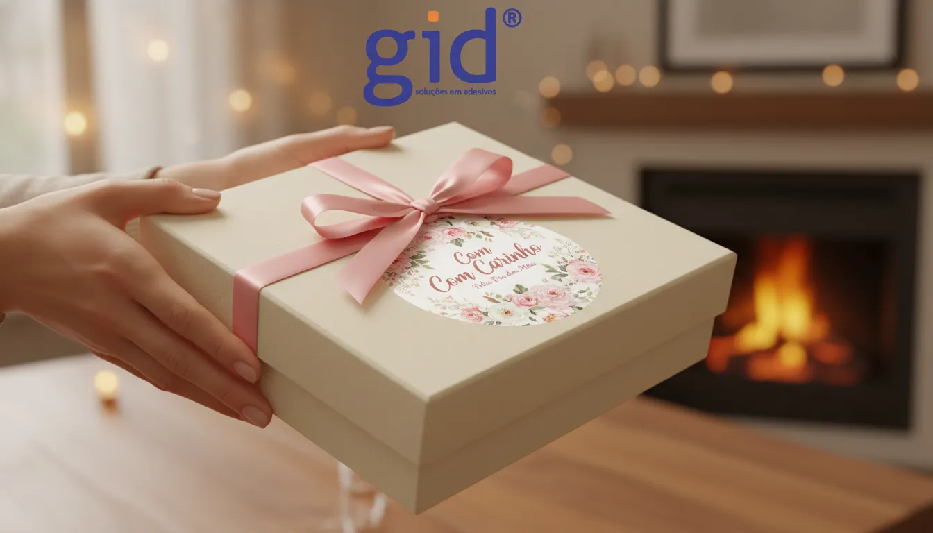 Cliente feliz recebendo presente personalizado. Entenda no dia mães confira dicas de como fidelizar clientes com embalagens únicas.