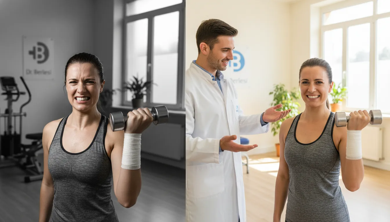A transformação do paciente, da dor à liberdade, ilustrada pelo tratamento com agulhamento a seco e outros métodos oferecidos pela Dra. Francine.