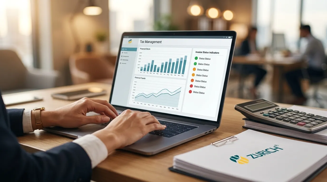 Interface digital para emissão da NFS-e Nacional exibida na tela de notebook corporativo.