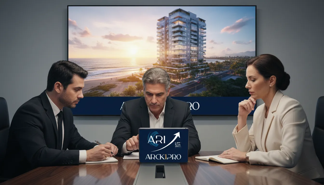 Investidores discutem ARI e projeções financeiras. Imóvel na planta vale a pena com dados concretos.