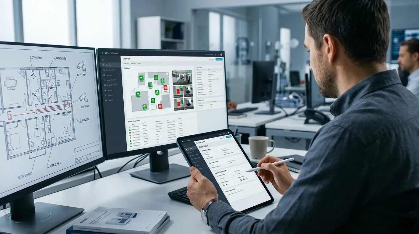Gestor analisando o que e ordem de servico digital estruturada para equipe de campo.