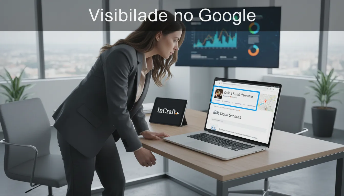 Profissional analisa resultados de busca no Google, evidenciando como GEO SEO diferença impacta a visibilidade online de empresas.