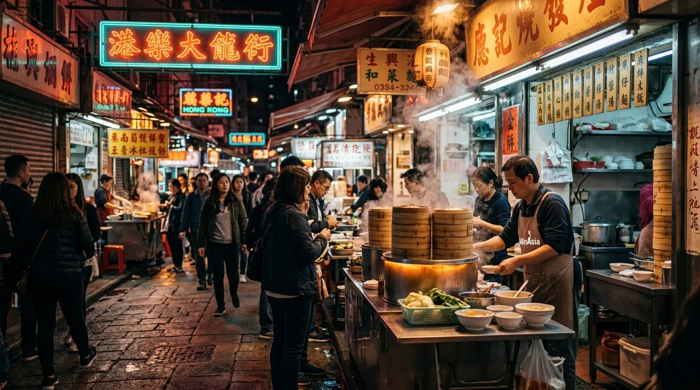 Mercado noturno gastronomia hong kong o que fazer primeira viagem