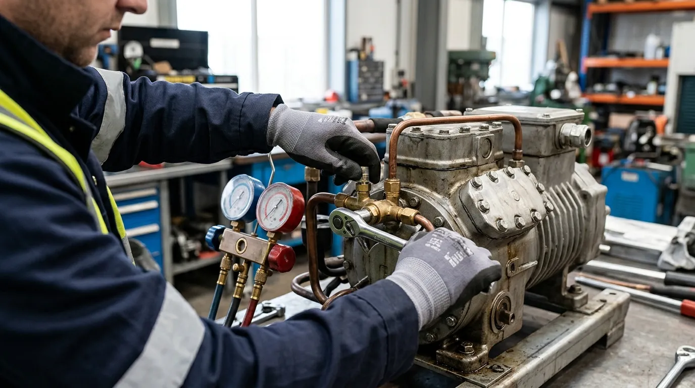 Inspeção técnica detalhada aplicando manutenção preditiva preventiva e corretiva em climatização.