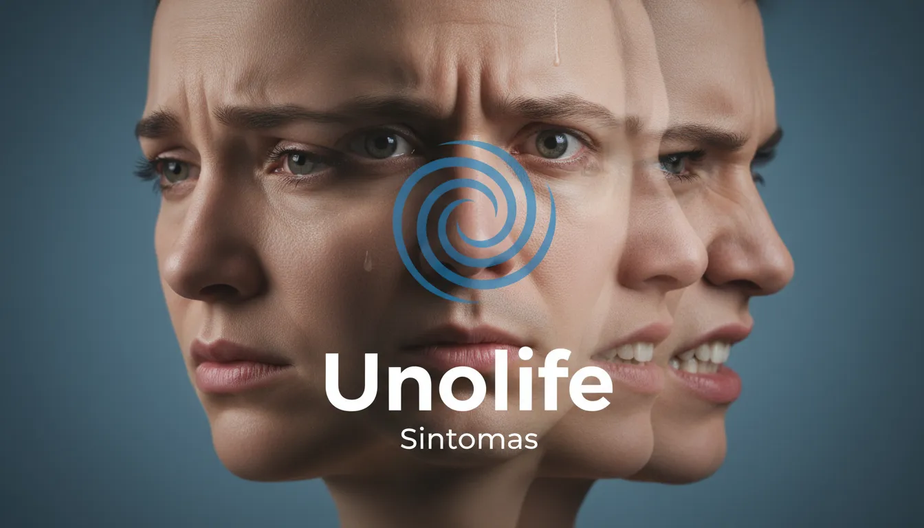 Expressões faciais que retratam tristeza, ansiedade e irritabilidade, representando os sintomas de transtornos mentais. Unolife oferece apoio.