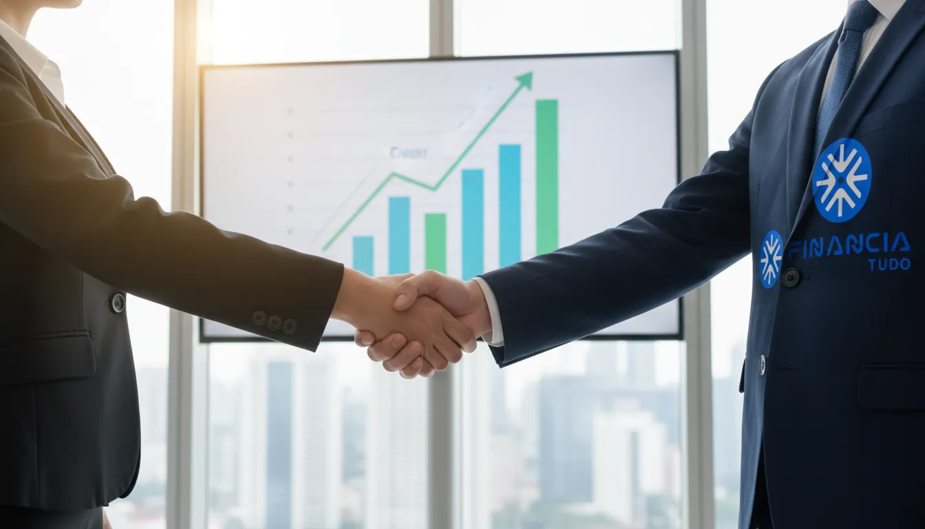 Aperto de mãos simbolizando parceria e confiança, representando os benefícios de construir relações profissionais como afiliado de crédito renda recorrente.