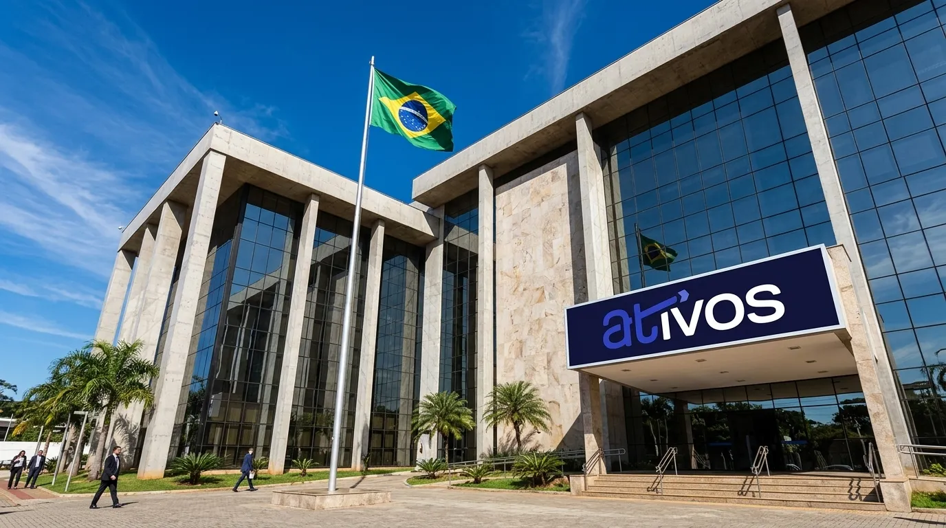 Fachada de tribunal federal onde tramita o precatório TRF1 em Brasília.