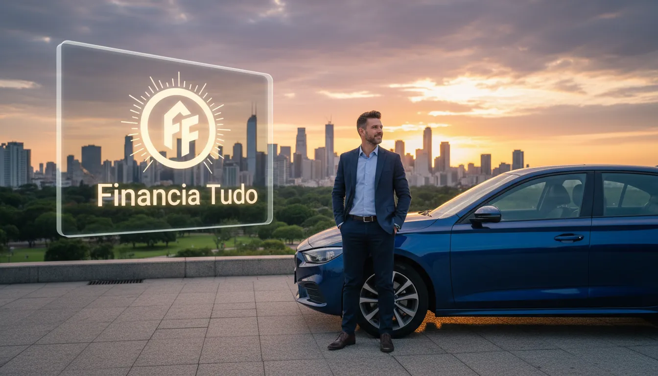 Sensação de alívio e sucesso com planejamento financeiro pós-refinanciamento de veículo financiado.