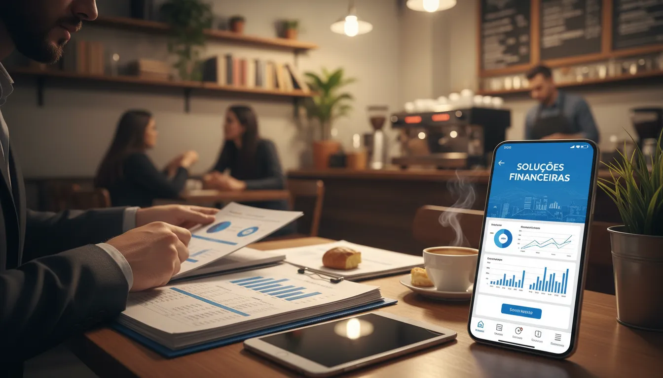 Ambiente aconchegante para revisar opções financeiras.