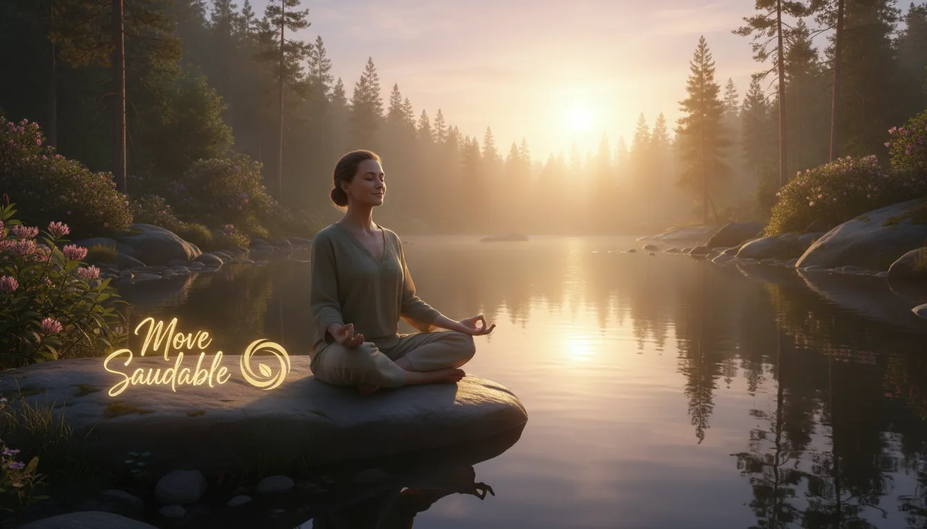Momento de calma y bienestar que refleja hábitos saludables para lograr un vientre más saludable y una vida equilibrada.