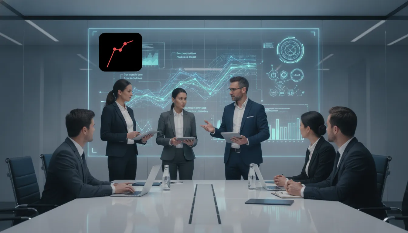 Time de vendas B2B apresenta insights de IA para clientes, mostrando como ferramentas moldam compra.