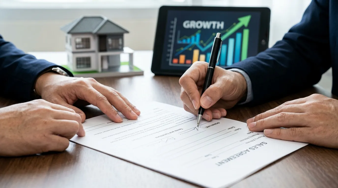 Assinatura de contrato de financiamento home equity para autônomos com garantia de imovel.
