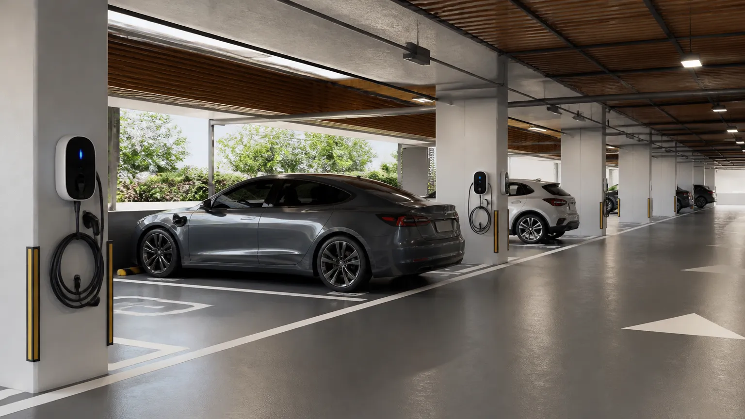 Infraestrutura moderna viabilizada com crédito para reforma de garagem de condomínio.