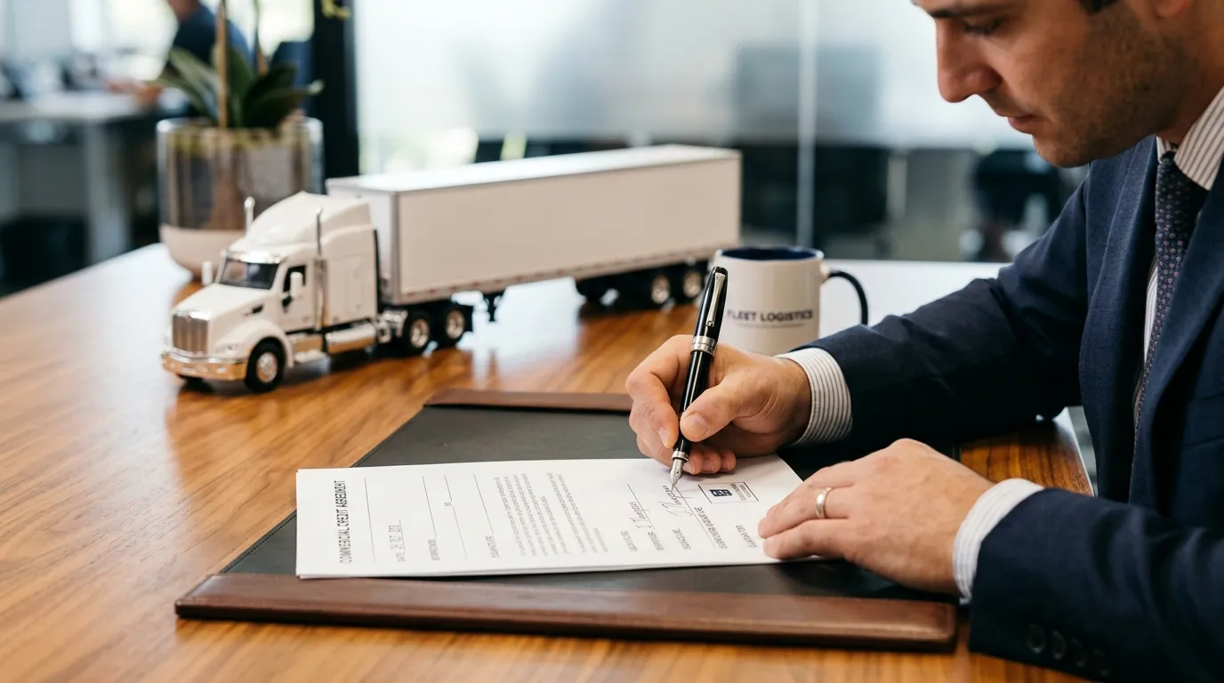 Contrato de credito com caminhão como garantia para empresas.
