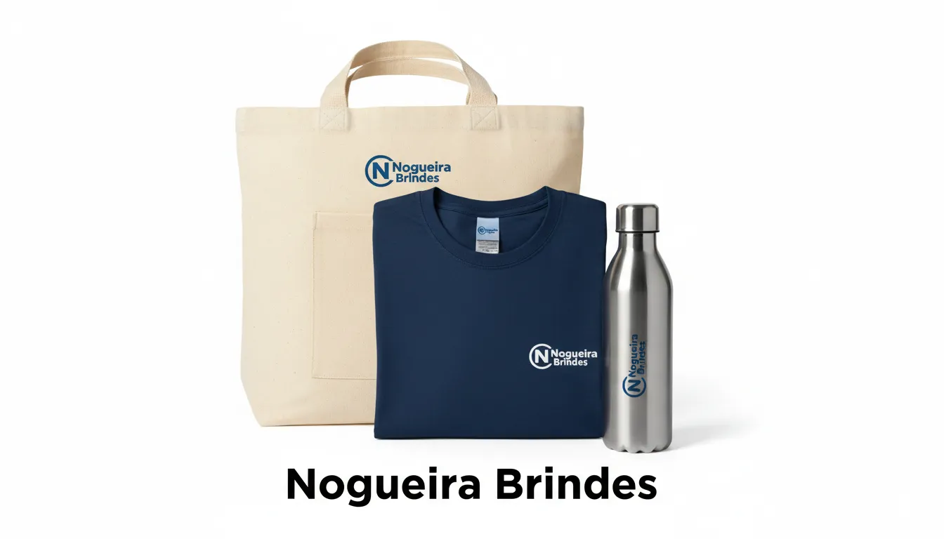 Imagem de produtos personalizáveis do kit boas vindas da Nogueira Brindes, destacando a versatilidade e a qualidade dos itens.