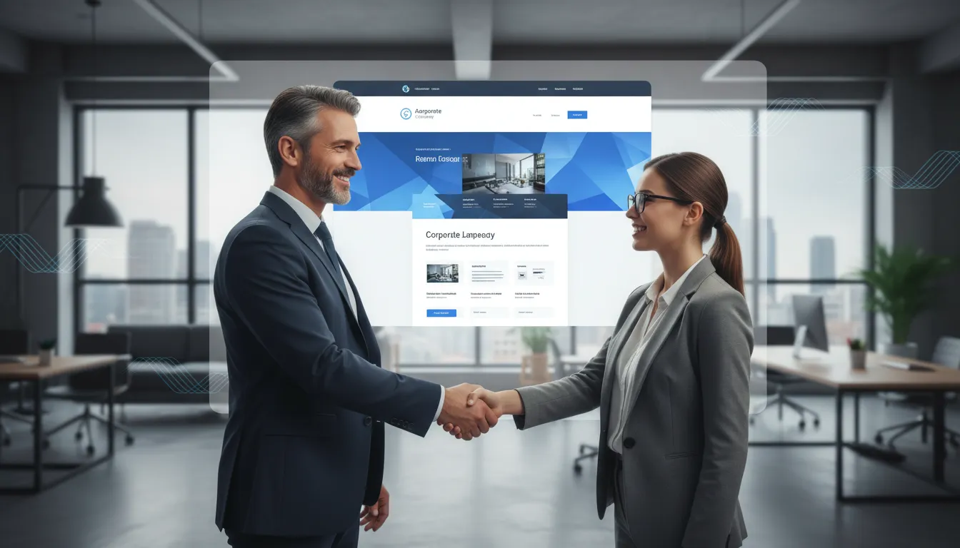 Hombre de negocios satisfecho tras contratar una agencia creacion de sitios web.