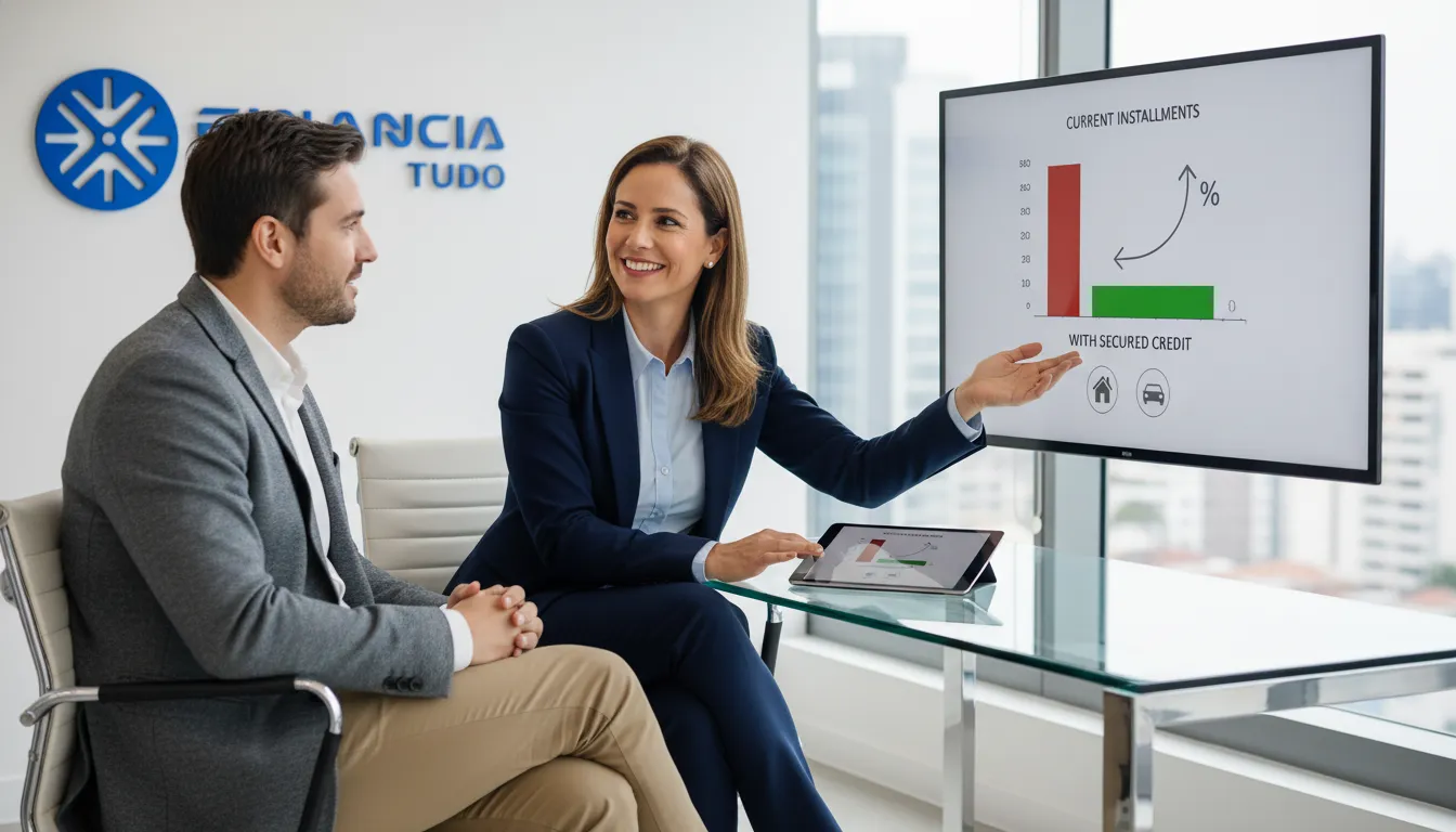 Especialista da Financia Tudo explica como obter parcelas menores com garantia em um atendimento consultivo e transparente.