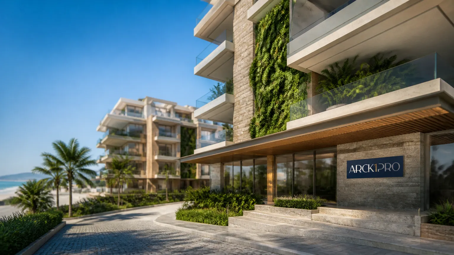 Empreendimento litorâneo demonstrando quanto rende 1 milhão aplicado em estruturação imobiliária.