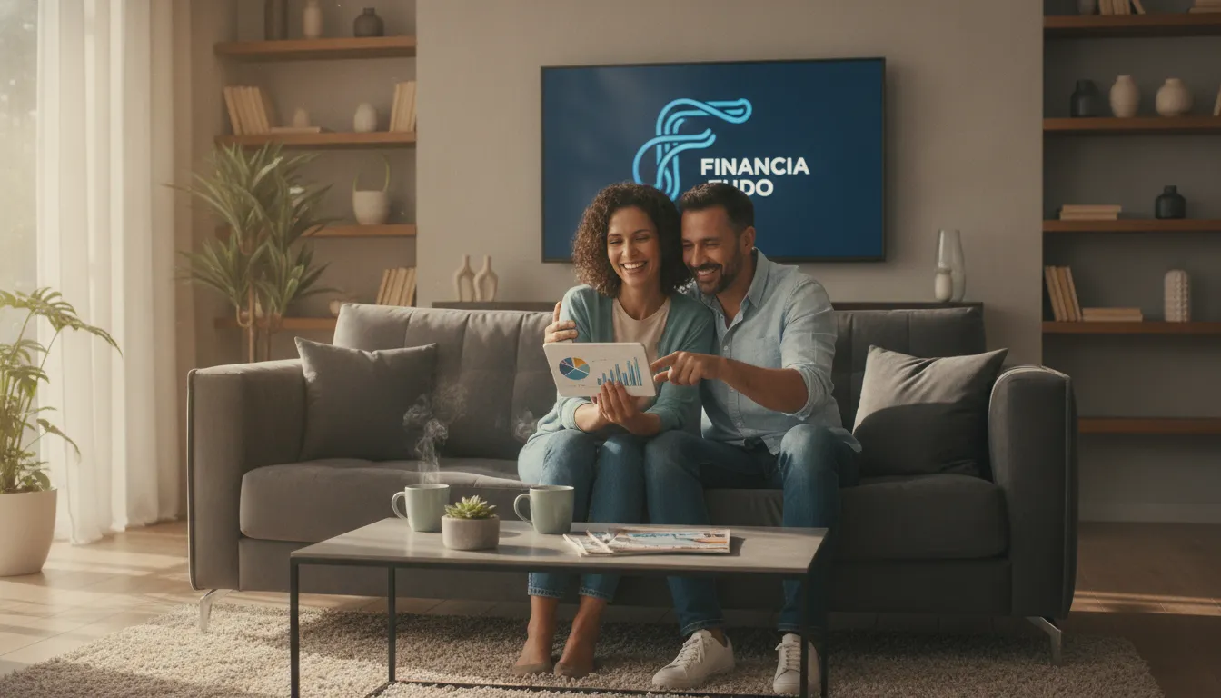 Casal planeja futuro financeiro, beneficiado por recomendações de um afiliado financeiro confiável.