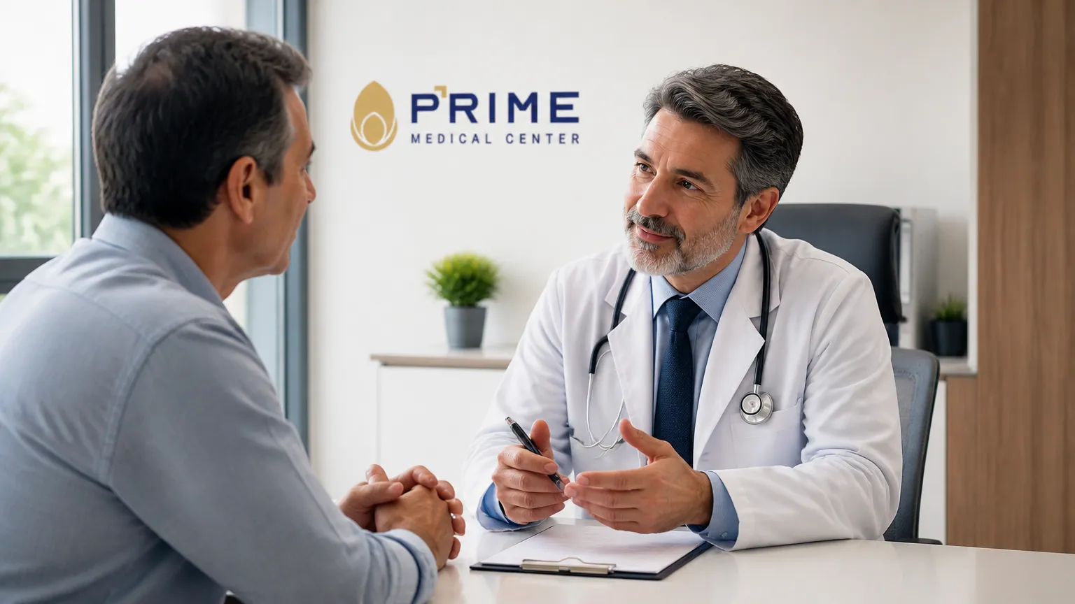 Paciente em consulta médica tirando dúvidas sobre para que serve tadalafila com segurança.