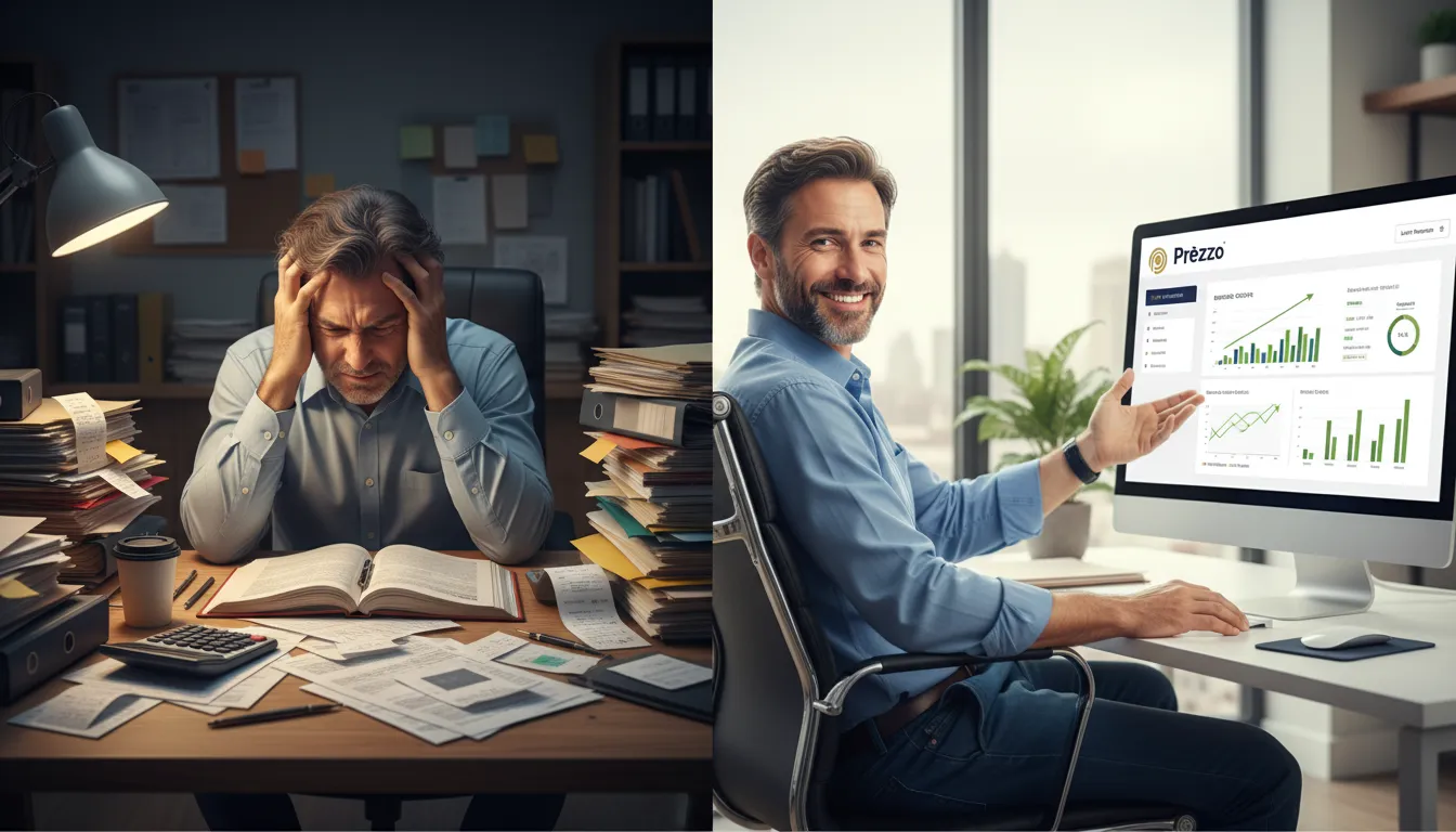 Empresário relaxado após migrar para o lucro presumido com a assessoria da Prezzo Contabilidade digital.