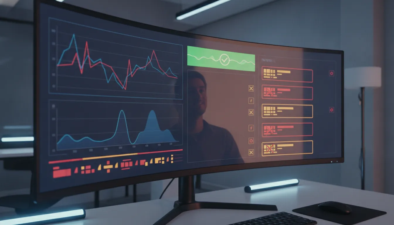 Dashboard digital exibindo sucesso na contenção de incidente, resultado de um plano de resposta a incidentes eficaz.
