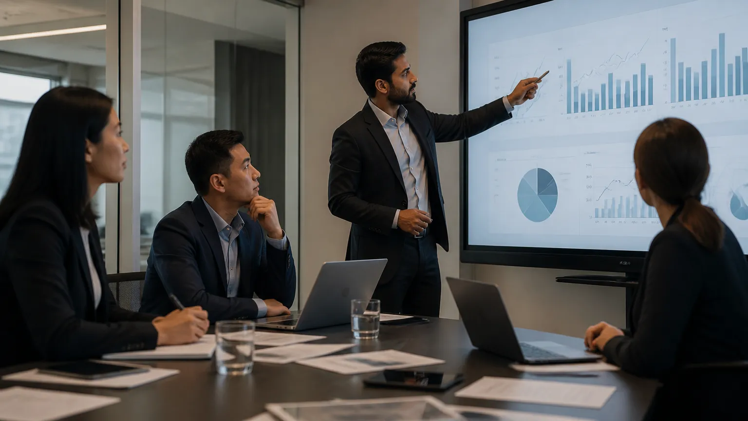 Equipe contábil alinhando estratégias da reforma tributária no lucro real para médias empresas.