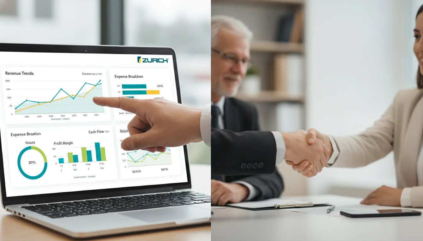 Comparativo: dashboard de contabilidade online com dados claros e reunião presencial, mostrando opções.