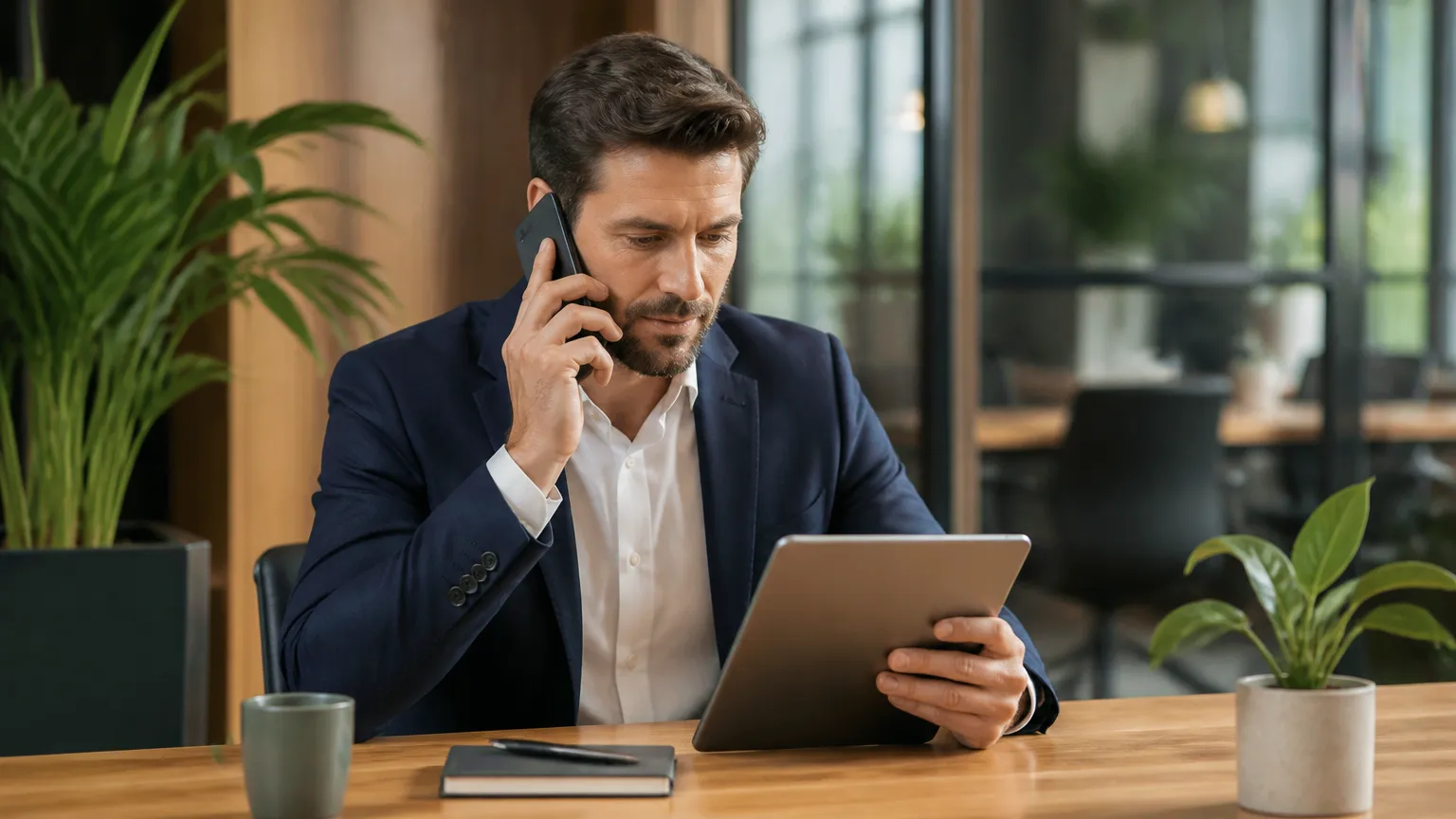 Consultor realizando qualificação de leads para afiliados via atendimento personalizado.