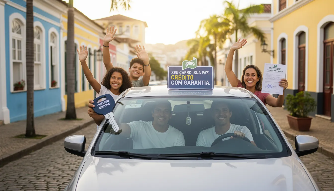 Família utiliza automóvel normalmente após contratar empréstimo com garantia de veículo