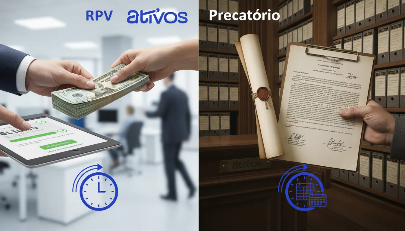 Diferença entre RPV e Precatório: um lado rápido e digital, outro lento e burocrático. Entenda a rpv consulta pelo cpf.