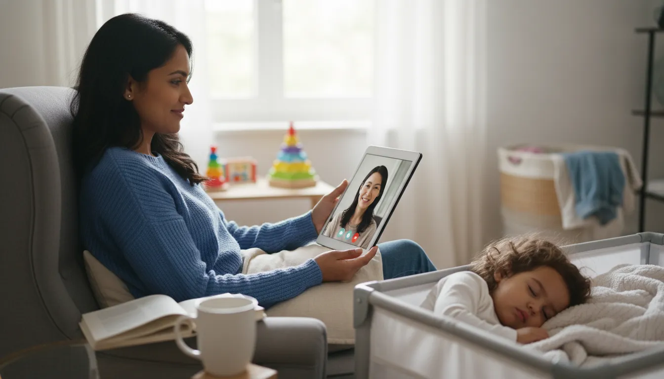 Pessoa ocupada encaixa terapia online em sua rotina, mostrando flexibilidade para cuidar da saúde mental.
