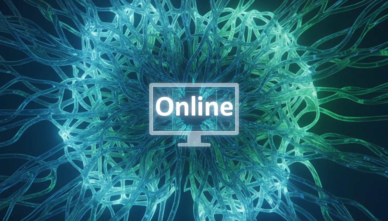 Representação abstrata do cérebro com caminhos neurais, simbolizando o processo da hipnoterapia online e seus efeitos calmantes.